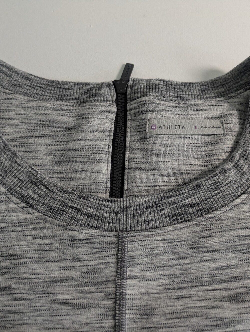 Athleta Large Gray Textured En Route Ponte Short Sleeve Fit & Flare Dress Casual - Picture 11 of 16